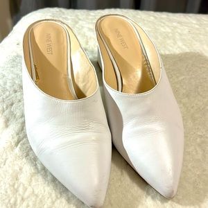 Nine West slide on Mule, women’s size 10 white leather